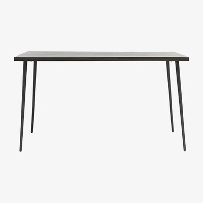 Made in Design Slated Rectangular table - / Mango wood - 140 x 80 cm by House Doctor Black