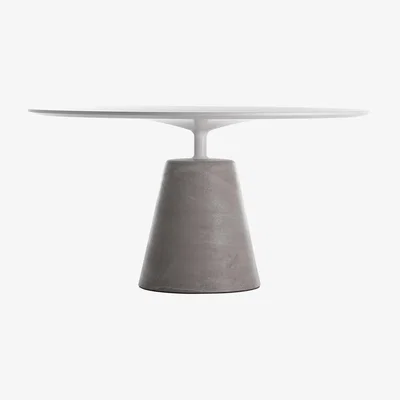 Made in Design Rock Round table by MDF Italia White/Grey