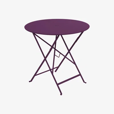 Made in Design Bistro Foldable table - Ø 77cm - Foldable - With umbrella hole by Fermob Purple