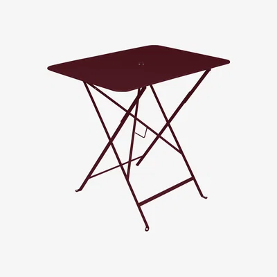 Made in Design Bistro Foldable table - / 77 x 57 cm - 4-seater / Parasol hole by Fermob Red