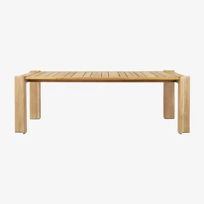 Made in Design Atmosfera Rectangular table - / 209 x 105 cm - 6 people / Teak by Gubi Natural wood