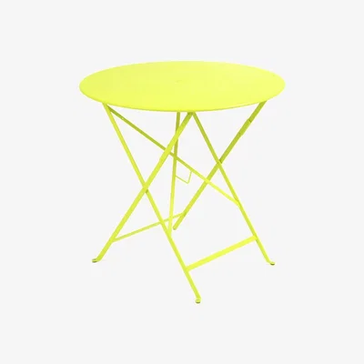 Made in Design Bistro Foldable table - Ø 77cm - Foldable - With umbrella hole by Fermob Green