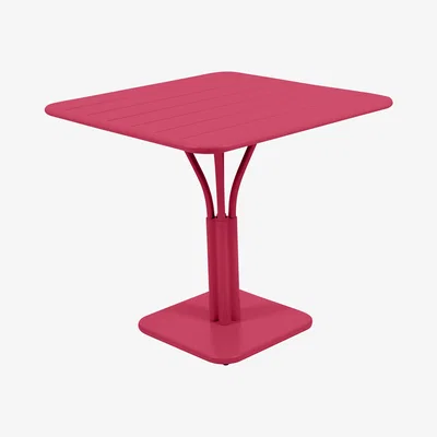 Made in Design Luxembourg Square table - / 80 x 80 cm - central leg by Fermob Pink