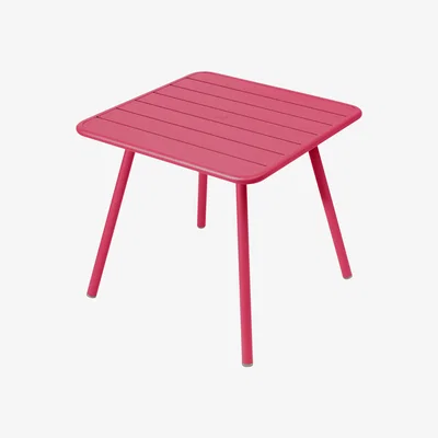 Made in Design Luxembourg Square table - / 80 x 80 cm - 4 legs by Fermob Pink