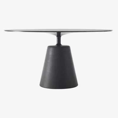 Made in Design Rock INDOOR Round table glass grey / Ø 140 cm - Glass Tray - MDF Italia