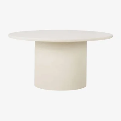 Made in Design Elements Round table composite material white / Ø 150 cm - 8 people / Microcement - Ethnicraft