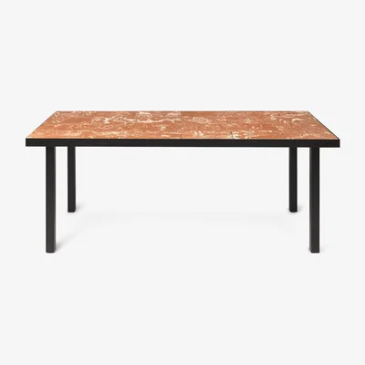 Made in Design Flod Tiles Rectangular table - / 181 x 81 cm - Hand-made clay tiles by Ferm Living Red/Orange
