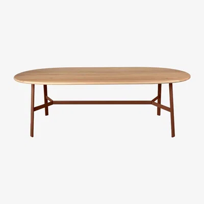 Made in Design So'O Oval table wood orange / 220 x 95 cm - 9 to 10 people - Fermob