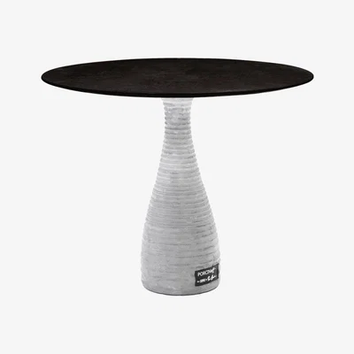 Made in Design Porcin'off Round table - Ø 90  cm by Zeus Grey/Black