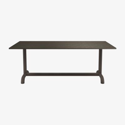Made in Design Unify Rectangular table - / 90 x 200 cm - Oak by Petite Friture Grey