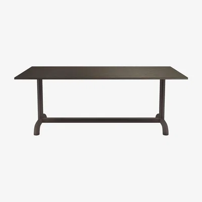 Made in Design Unify Rectangular table - / 90 x 200 cm - Oak by Petite Friture Grey