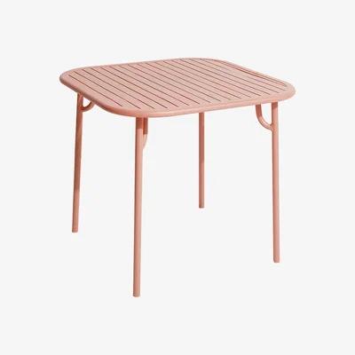 Made in Design Week-End Square table - / 85 x 85 cm - Aluminium by Petite Friture Pink