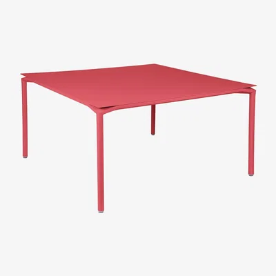 Made in Design Calvi Square table - / 140 x 140 cm - Aluminium / 8-seater by Fermob Pink