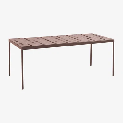 Made in Design Balcony Rectangular table - / 190 x 87 cm - Steel by Hay Red