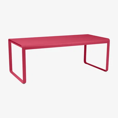 Made in Design Bellevie Rectangular table - / L 196 cm - 8 to 10 people by Fermob Pink