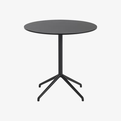 Made in Design Still Café Round table - / Ø 75 x H 73 cm - Linoleum by Muuto Black
