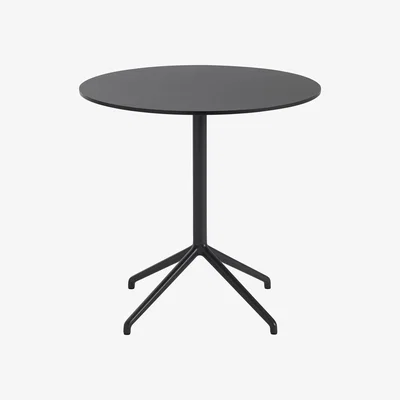 Made in Design Still Café Round table - / Ø 75 x H 73 cm - Linoleum by Muuto Black