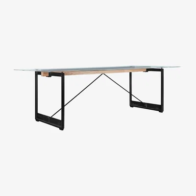 Made in Design Brut Rectangular table - / L 260 x 85 cm by Magis Black/Transparent