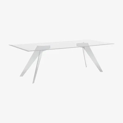 Made in Design Alister Rectangular table - 240 x 100 cm by Glas Italia Transparent