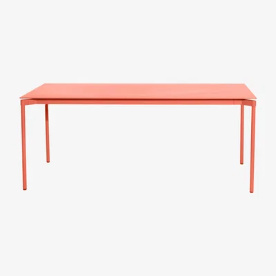 Made in Design Fromme Rectangular table - / Aluminium - 180 x 90 cm by Petite Friture Pink/Orange