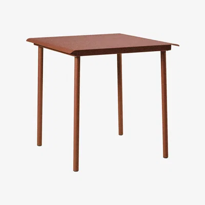Made in Design Patio Café Square table - / Stainless steel - 75 x 75cm by Tolix Red/Orange