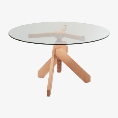 Made in Design Vidun Adjustable height table - Adjustable height by De Padova Natural wood