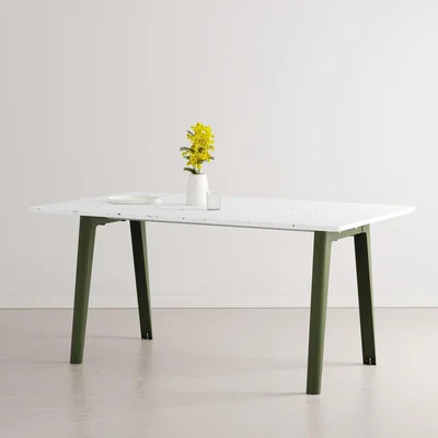 Made in Design New Modern Rectangular table - / 160 x 95 cm - Recycled plastic / 6 to 8 people by TIPTOE Green