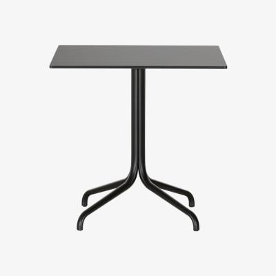 Made in Design Belleville OUTDOOR Square table - / Ø 75 x 75 cm - Solid laminate by Vitra Black