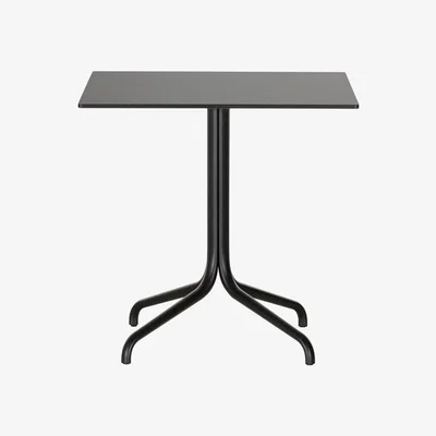 Made in Design Belleville OUTDOOR Square table - / Ø 75 x 75 cm - Solid laminate by Vitra Black
