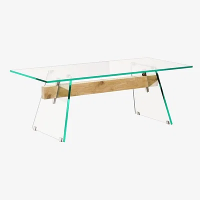 Made in Design Compression Rectangular table glass / Philippe Starck - 220 x 90 cm - Glas Italia