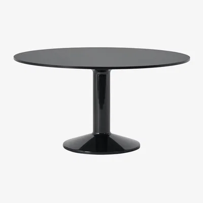 Made in Design Midst Round table plastic material black / Ø 140 cm - Linoleum - Muuto