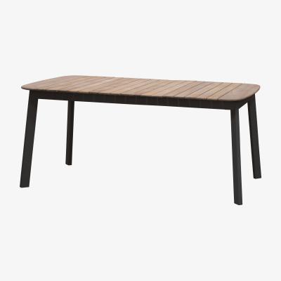 Made in Design Shine Rectangular table - Teack top - L 166 cm by Emu Black