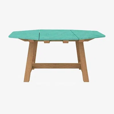 Made in Design Rafael Octogonal Square table - / 160 x 160 cm - Lava stone & brushed teak - 8 people by Ethimo Green
