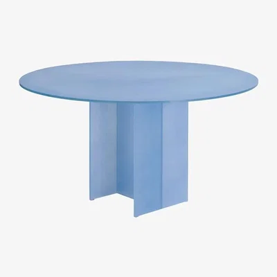 Made in Design Simoon 05 Round table glass blue / Ø 140 x H 74 cm - Recycled - Glas Italia