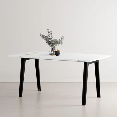 Made in Design New Modern Rectangular table - / 160 x 95 cm - Recycled plastic / 6 to 8 people by TIPTOE Black