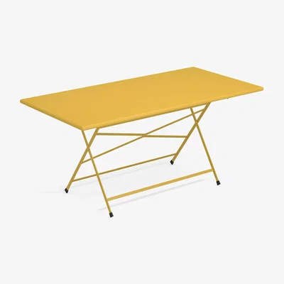 Made in Design Arc en Ciel Foldable table - / 160 x 80 cm - Steel by Emu Yellow