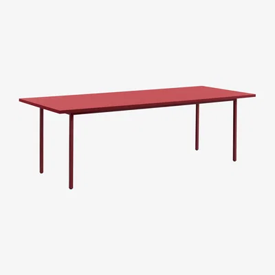 Made in Design Two-Colour Rectangular table - / 240 x 90 cm - MDF Valchromat® by Hay Red