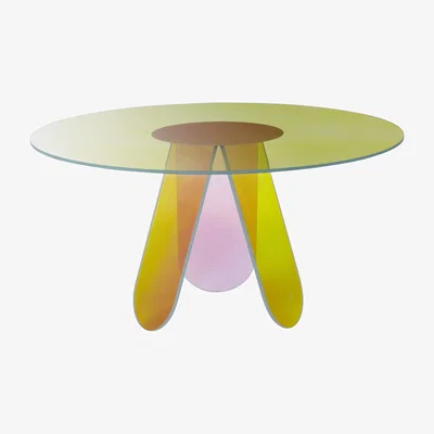 Made in Design Shimmer Round table - Ø 95 cm by Glas Italia Multicoloured