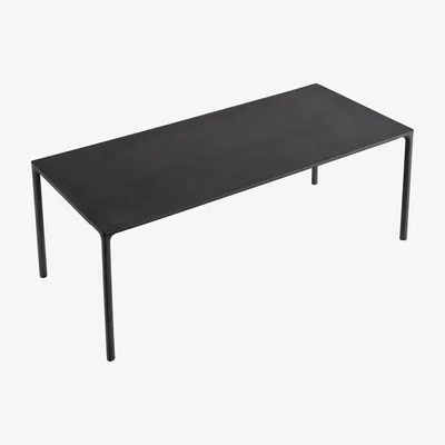 Made in Design Boiacca Rectangular table - 200 x 90 cm / Concrete by Kristalia Grey