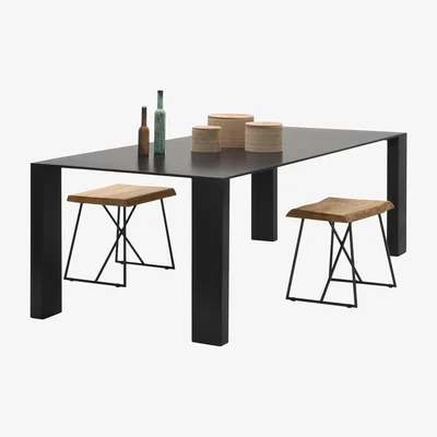 Made in Design Big Gim Rectangular table - 200 x 90 cm by Zeus Black