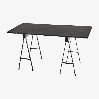 Made in Design Studio Simple Rectangular table - / avec tréteaux - 150 x 75 cm by Serax Black