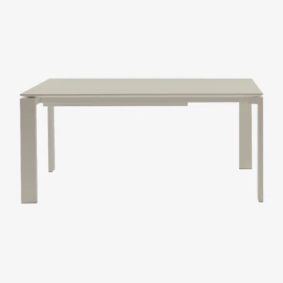 Made in Design Four Extending table composite material beige / L 160 to 260 cm - Soft-touch laminate - Kartell