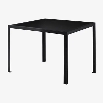 Made in Design Tavolo Square table - 80 x 80 cm / Linoleum top by Zeus Black