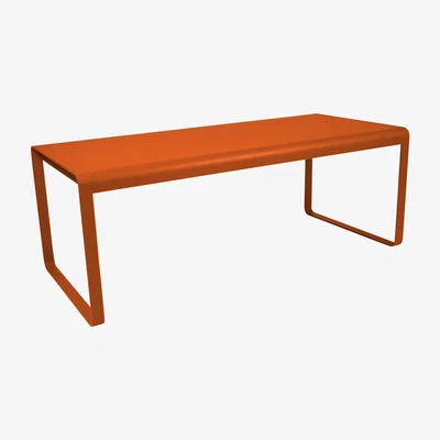 Made in Design Bellevie Rectangular table - L 196 cm - 8 to 10 places by Fermob Orange
