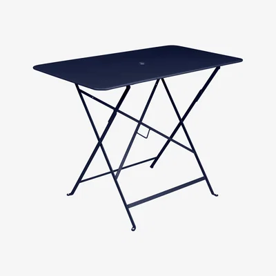 Made in Design Bistro Foldable table - / 97 x 57 cm - 4 people - Parasol hole by Fermob Blue