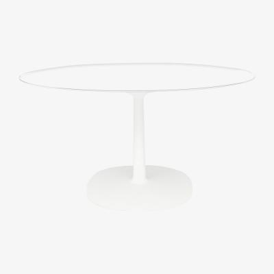 Made in Design Multiplo Round table - Verre / Ø 118 cm by Kartell White/Transparent