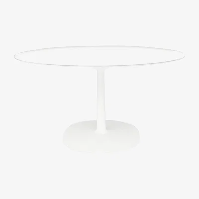 Made in Design Multiplo Round table - Verre / Ø 118 cm by Kartell White/Transparent