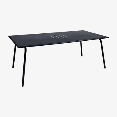 Made in Design Monceau Rectangular table - / 194 x 94 cm - 8 people by Fermob Grey