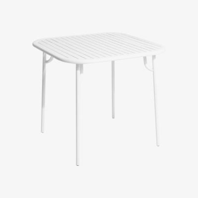 Made in Design Week-end Square table - 85 x 85 cm / Aluminium by Petite Friture White