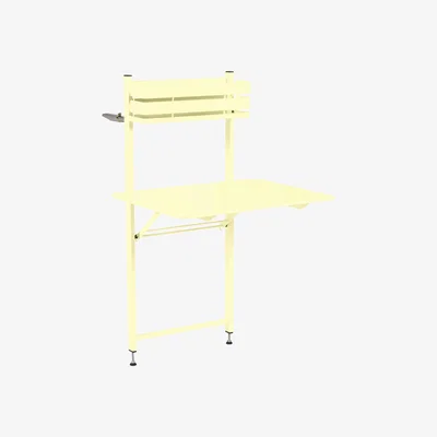 Made in Design Bistro Foldable table - / Fold-flat - 77 x 64 cm by Fermob Yellow